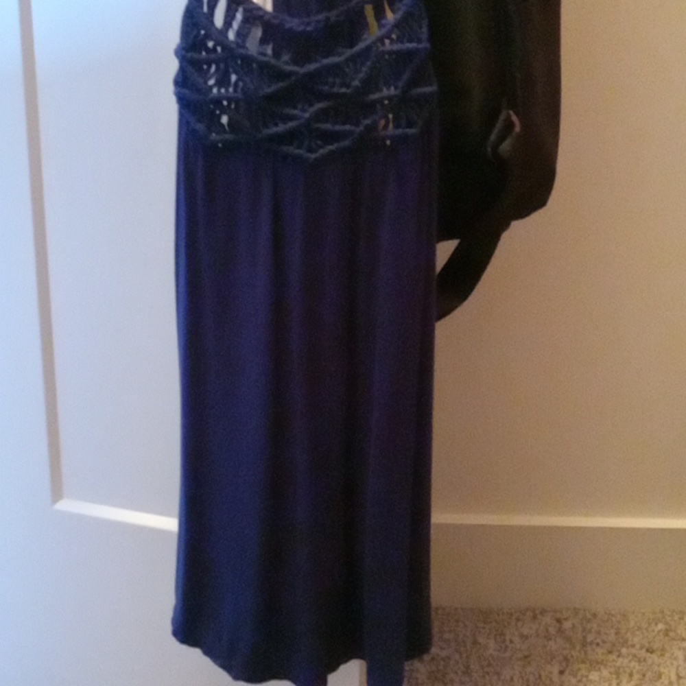 Crocheted top racer back tank top